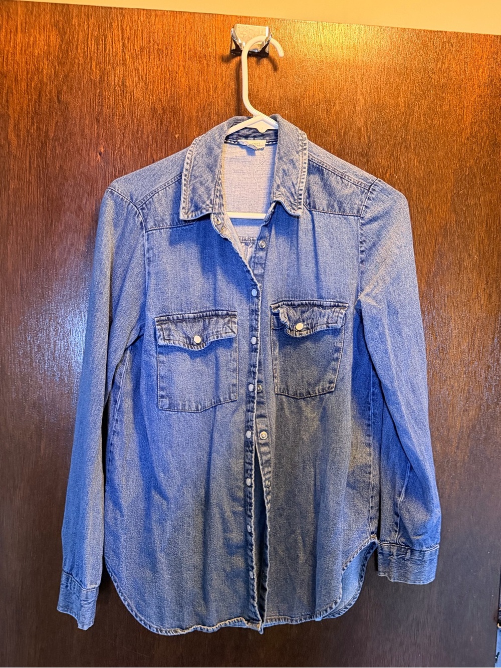 Pilcro Snap Button Down Denim Shirt sz XS